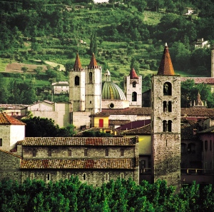 View of the city of Ascoli Piceno and its old towers